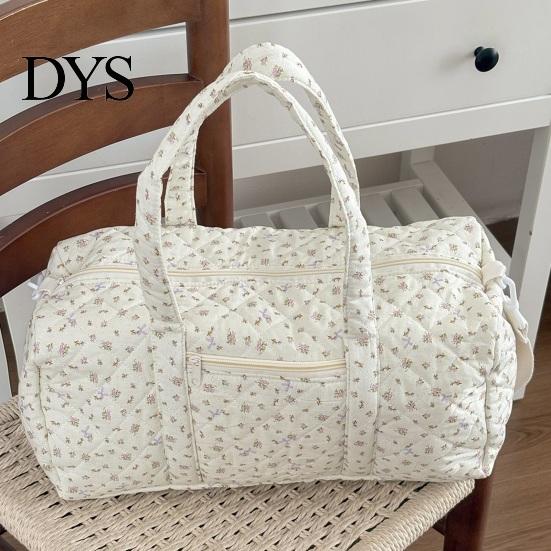 Travel Shoulder Bag Quilted for Women Cute Floral Weekend with Crossbody Zipper Large Cotton Gym Portable Workout Grocery Pouch Pattern Handbag