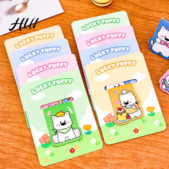 Magnetic Bookmark 4Pcs Cartoon Cute Puppy Page Clips for Students Double-sided Readers Non-Slip Reusable Reading Accessory Journaling Office