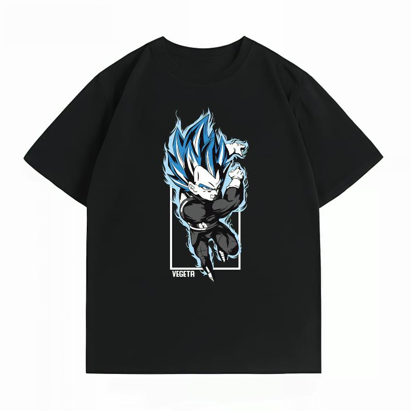 Unisexs Clothing New 100 Cotton Summer TShirt Dragon Ball Unisexs TShirt Vegeta Print Casual Unisexs TShirt