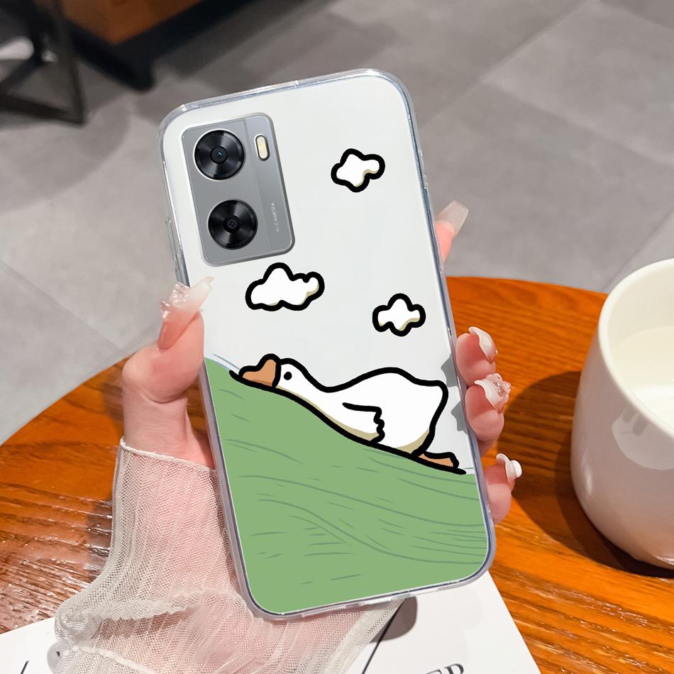 For Oppo A77 A77S Phone Case Colorful Flowers Patterns Back Cover For OppoA77 A77 S 2022 Soft TPU Transparent Silicone Bumper