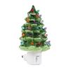 Christmas Tree Night Light with ON/Off Switch Christmas Decorative Tree Light Resin Xmas Tree Nightlight for Bedroom Living Room