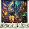 Magic School Wall Tapestry Aesthetic Wall Hanging Printed Fabric Blanket Decorative Tapestries for Bedroom Living Room Home Decor