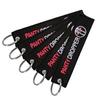 Letters Print Embroidery Keychain Key Ring Holder Car Bag Pendant Decor