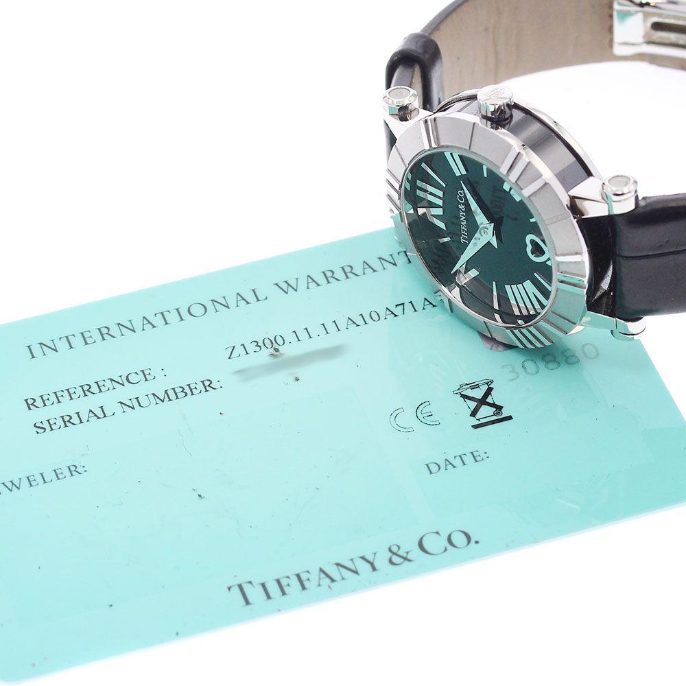 Used Tiffany & Co. Atlas Date Quartz Ladies Watch with Warranty Card_922114