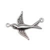 4pcs Bird Connector Charms Charms Antique Silver Color Zinc Alloy 37X29mm