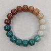 Unisex White Jade Bodhi Root Bracelet - Aged Seed Beads, Soft Ten-Year Material