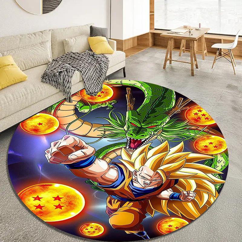Dragon Ball Round Area Rug,Carpet Rug for Living Room Bedroom Sofa Playroom Decor,Non-slip Floor Mat49