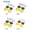 UV400 Night Vision Metal Computer Glasses with Magnet Clip On Sunglasses Anti Blue Light Glasses 3 In 1 Glasses