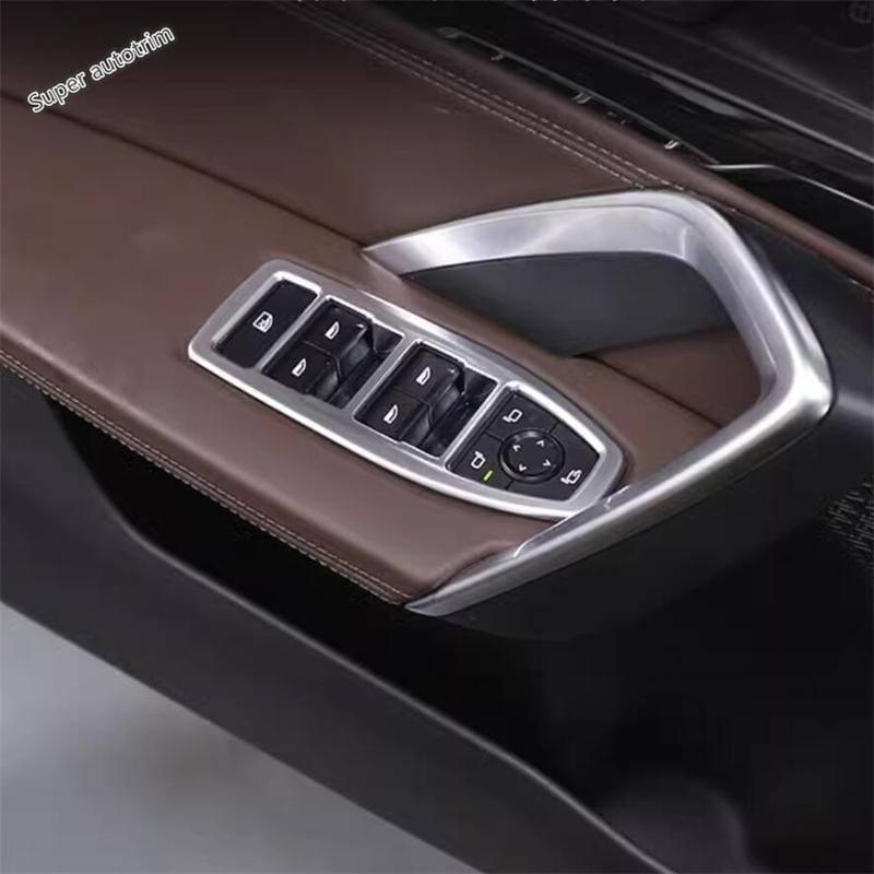Car Inner Door Window Glass Lift Button Panel Cover Trim For BMW X1 iX1 U11 X2 iX2 U10 - 2027 ABS Carbon Fiber Accessories