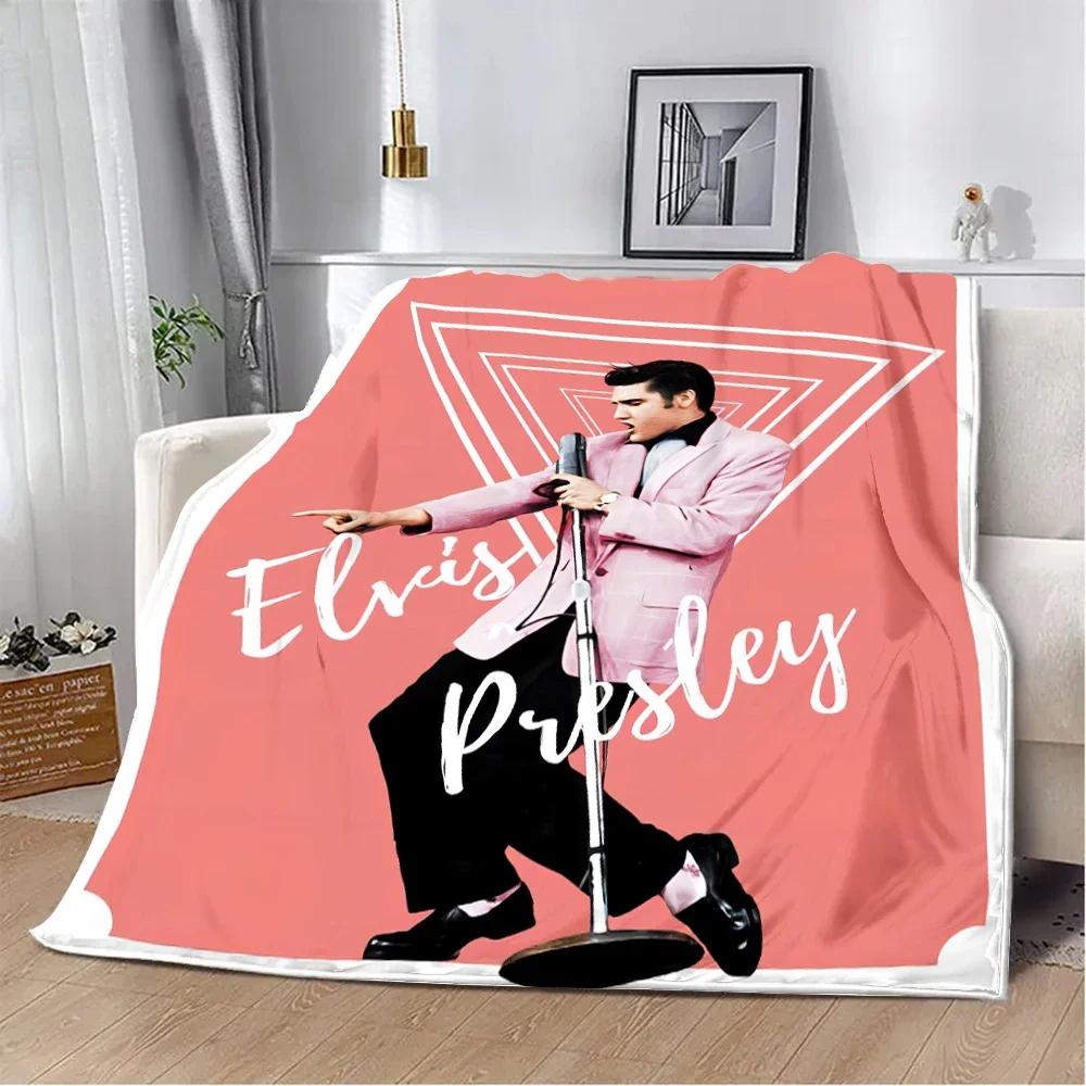 Elvis Presley Printed Throw Blanket Soft Comfortable for Picnics Travel Home Use Perfect Birthday Gift