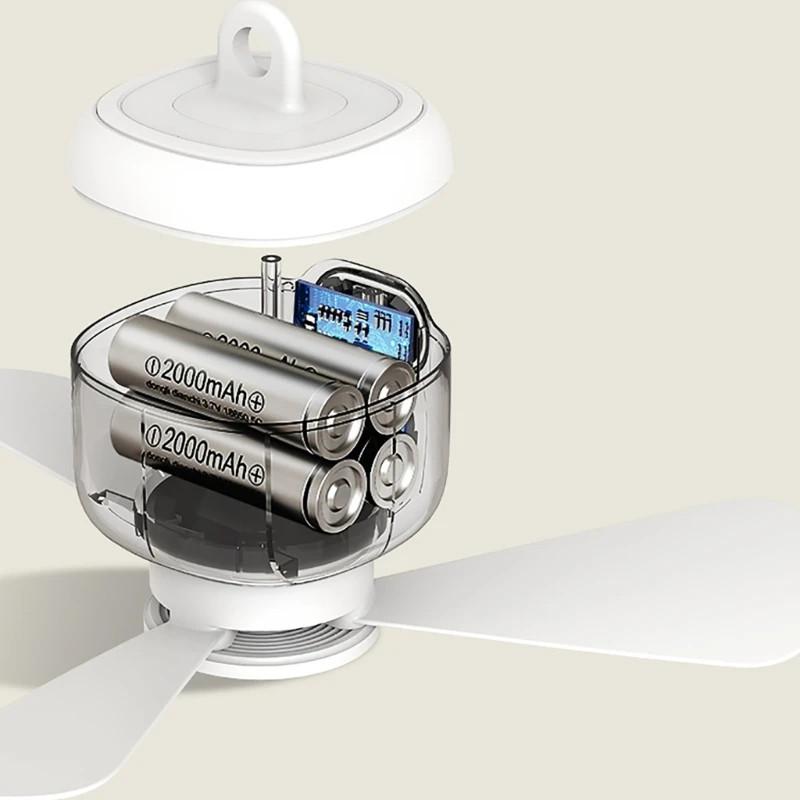 Многофункциональный ночник с подсветкой, вентилятор, бытовой электрический вентилятор с пультом дистанционного управления, USB-перезаряжаемый, потолочный вентилятор с большим потоком воздуха