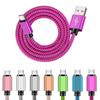 Quick Charge 2A Aluminum Alloy Nylon Dragon Pattern Braided Data Cable for Apple & Android Devices
