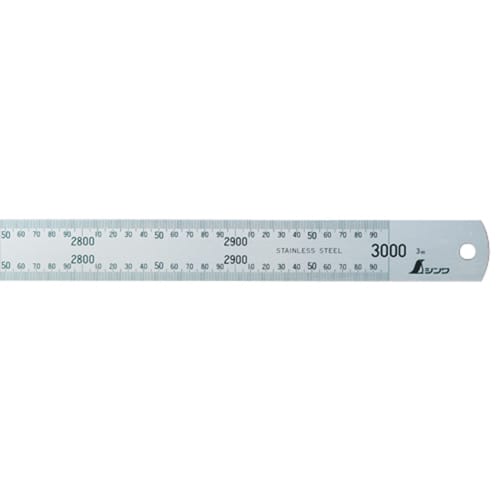 Shinwa Sokutei Silver Ruler, 3m, 13072