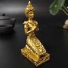 Золотая статуэтка Будды из Таиланда Декор для дома Индуистский Фэн-шуй Медитация Молитва Скульптура Будды Украшения Статуи