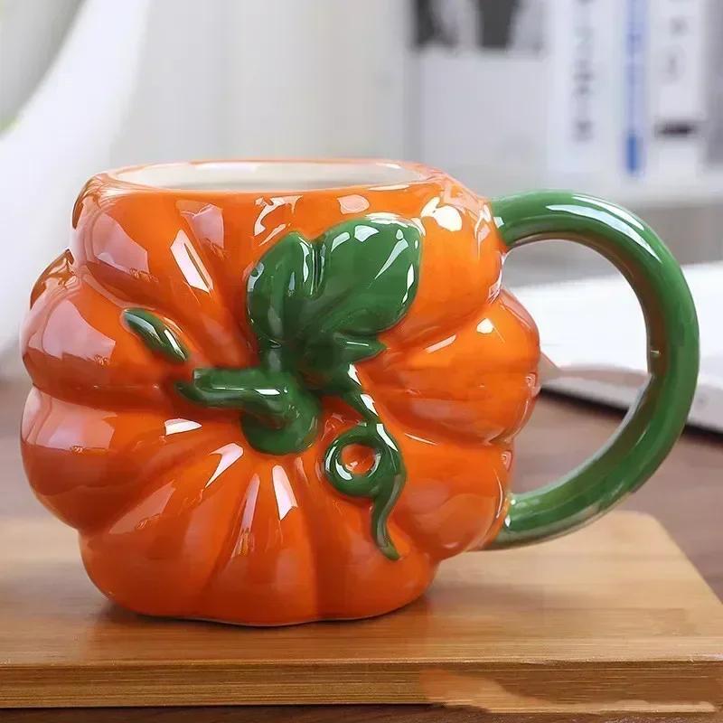 3d Creative Fruit Ceramic Mug Coffee Mugs Strawberry With Handle Childrens Milk Cup Personalized Fruit Shape Office Water Cups
