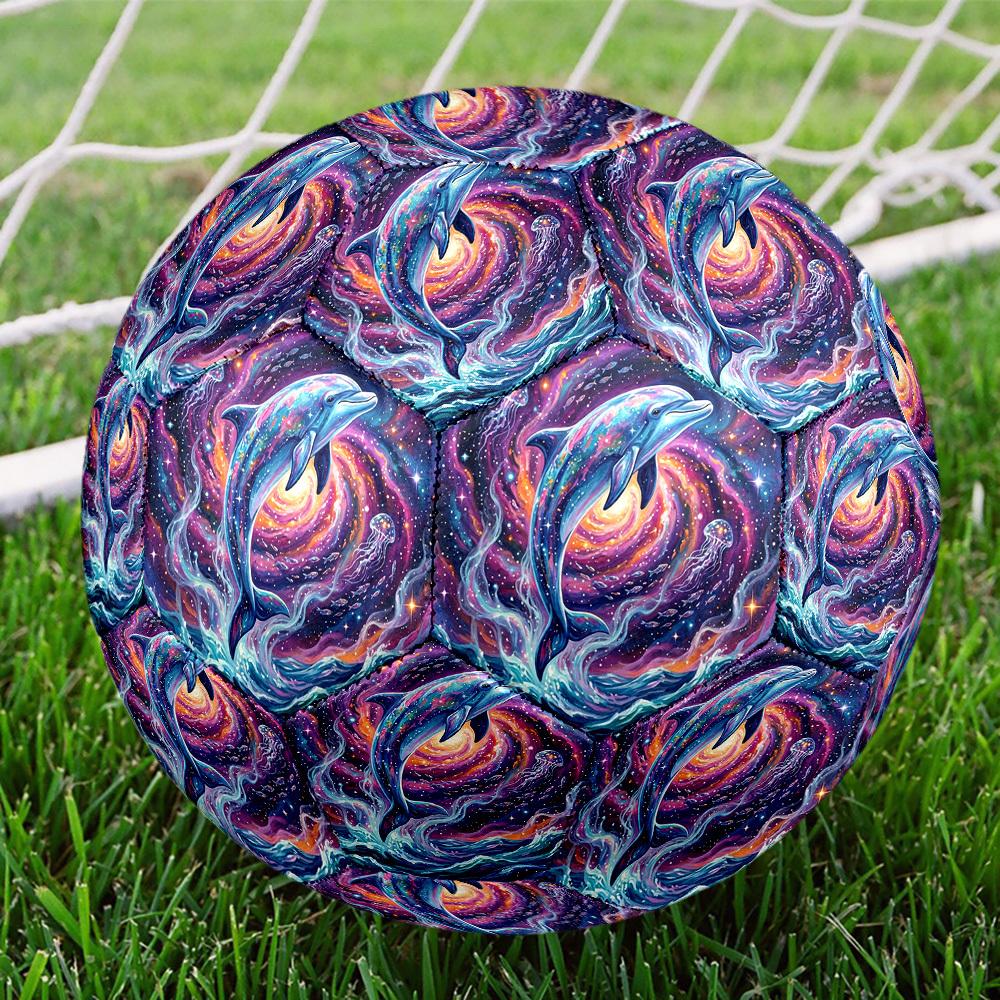 1pc Cosmic Dolphin Journey Durable Size 5 Soccer Ball Professional Match Training Football Indoor &Outdoor Sports Ball p60171