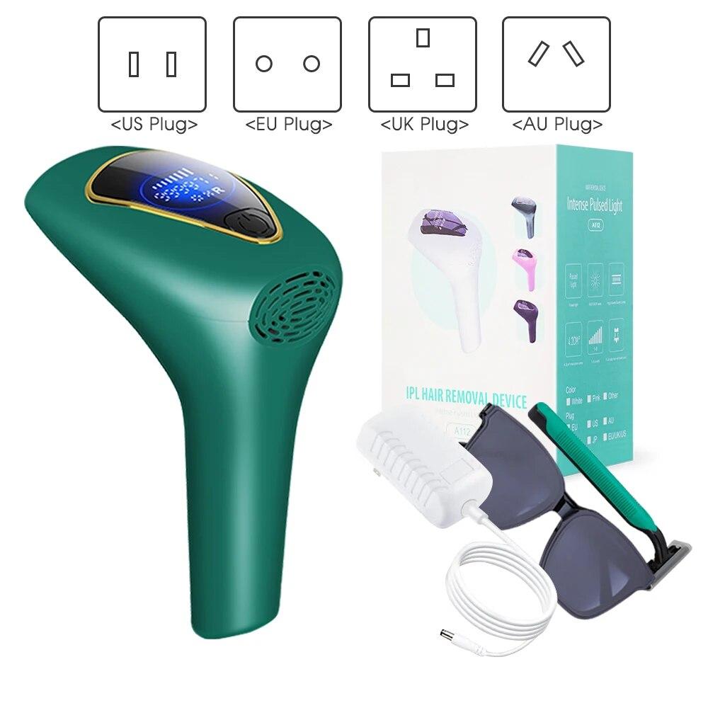Лазерный эпилятор с вспышкой, IPL импульсный свет, депилятор с ЖК-дисплеем, 8 уровней для женщин, безболезненное удаление волос в бикини