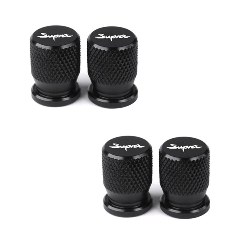 WNIS1 4pcs Car Wheel Tire Valve Caps for Toyota Supra mk3 mk4 accessories Aluminum Airtight Covers Badge Emblem