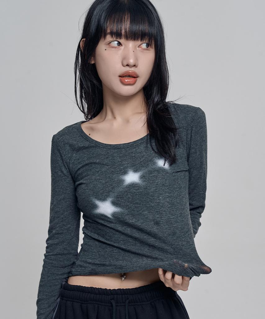 CHICKS Лонгслив Starlight Угольный