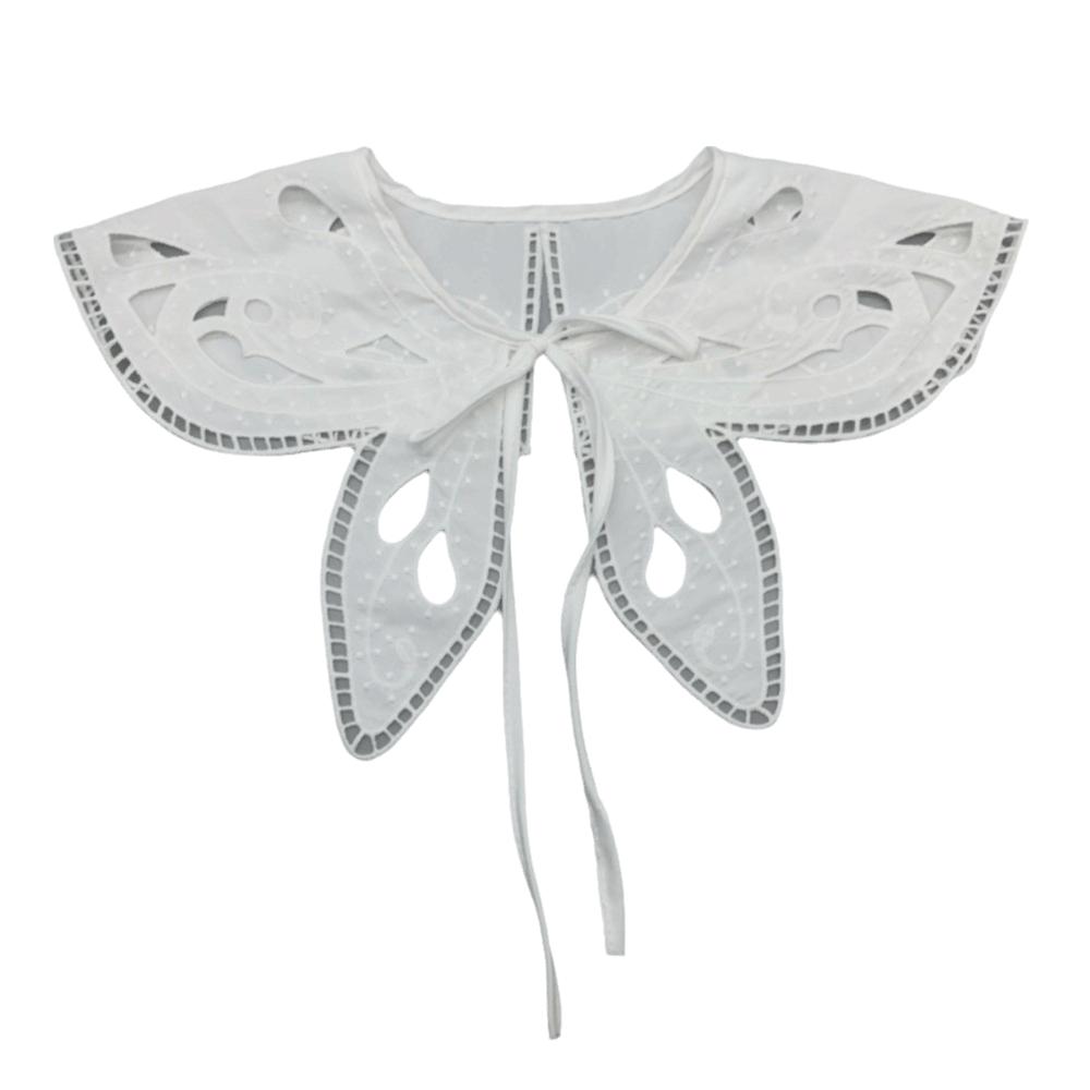 Detachable Embroidered Lace Fake Collar Polyester Decorative Fake Collar New Floral Collar Dresses