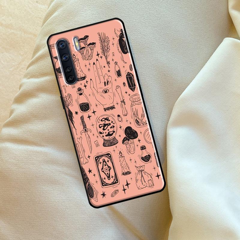 Девочковый Пастельный Ведьма Гот Уиджи Чехол Для Oppo A98 A78 A18 A38 A58 A5 A6 Pro A54 A74 A94 A17 A57 A80 A60 A40 A96 A76 A16 A15