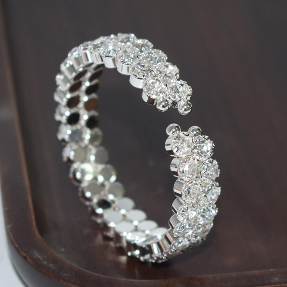 Хрустальные стразы Рука Браслет на запястье Кольцо Пять рядов Браслеты Мода Хрустальные браслеты Женщины