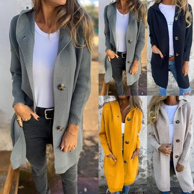 Длинный рукав женский однотонный топ с капюшоном легкая куртка пальто зима и осень