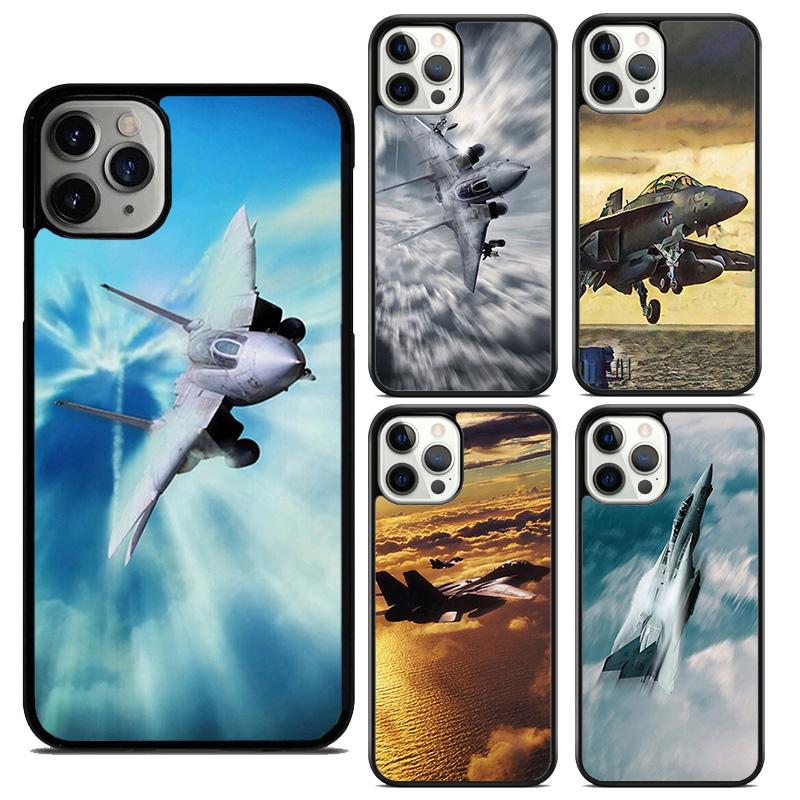 F14 Fighter Tomcat Mobile Celular Phone Cases for iPhone 17 Air 16 16e 15 Plus for Apple 13 14 11 12 Pro Max coque funda