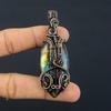 Labradorite Pendant, Handmade Gemstone 999 Copper Wire Wrapped Pendant Antique Jewelry, For Gift Silver Jewelry