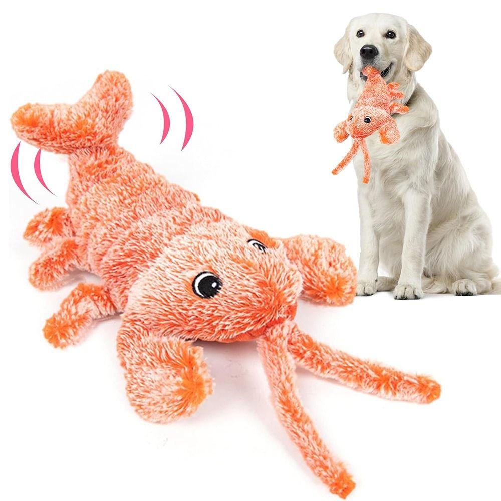 Simulation Jumping Shrimp Plush Electric Pet Toys Dancing Moving Dogs Interactive Toys Outdoor