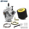 NIBBI PE17mm/19mm/22mm/24mm/26mm/28mm Flange Carburetor With Carb Jets Foam Air Filter Cleaner for Honda Yamaha Scooter Motor