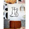 1PC, Metal Sign Decoration, Cat And Dog Metal Wall Art Pendant, Wall Hanging Decoration, Creative Hollow Silhouette Art, Indoor Home Decoration