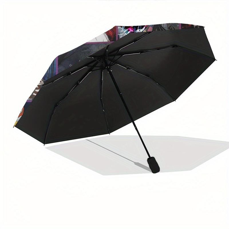 Mother of Nightmare Cartoon Umbrella, Portable 3-Fold Compact Umbrella, Suitable for Camping, Hiking and Travel, Ideal Easter Birthday Gift
