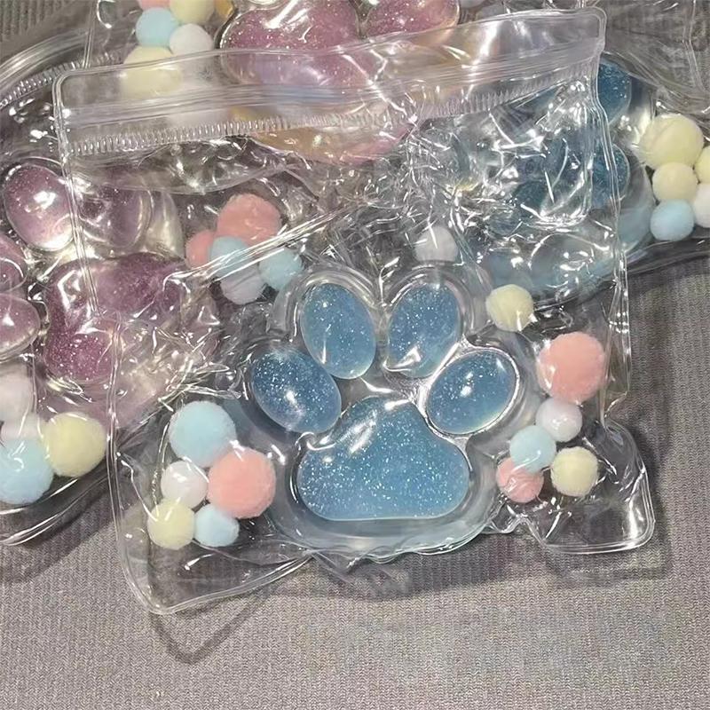 Желейные блестки, мягкие, кошачьи лапки, игрушка для снятия стресса, декомпрессионная игрушка, медленно восстанавливающаяся, игрушка-фиджет для детей и взрослых, рождественские подарки