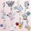 2023 Summer 925 Silver Charms Women Fit Original Fashion Bracelet Ladybug Sunflower Butterfly Garden Jewellry Pendant Gifts Diy