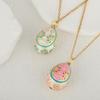 Zircon Easter Egg Pendant Floral Necklace Pendant Light Luxury Colorful Enamel Pendant Bridal