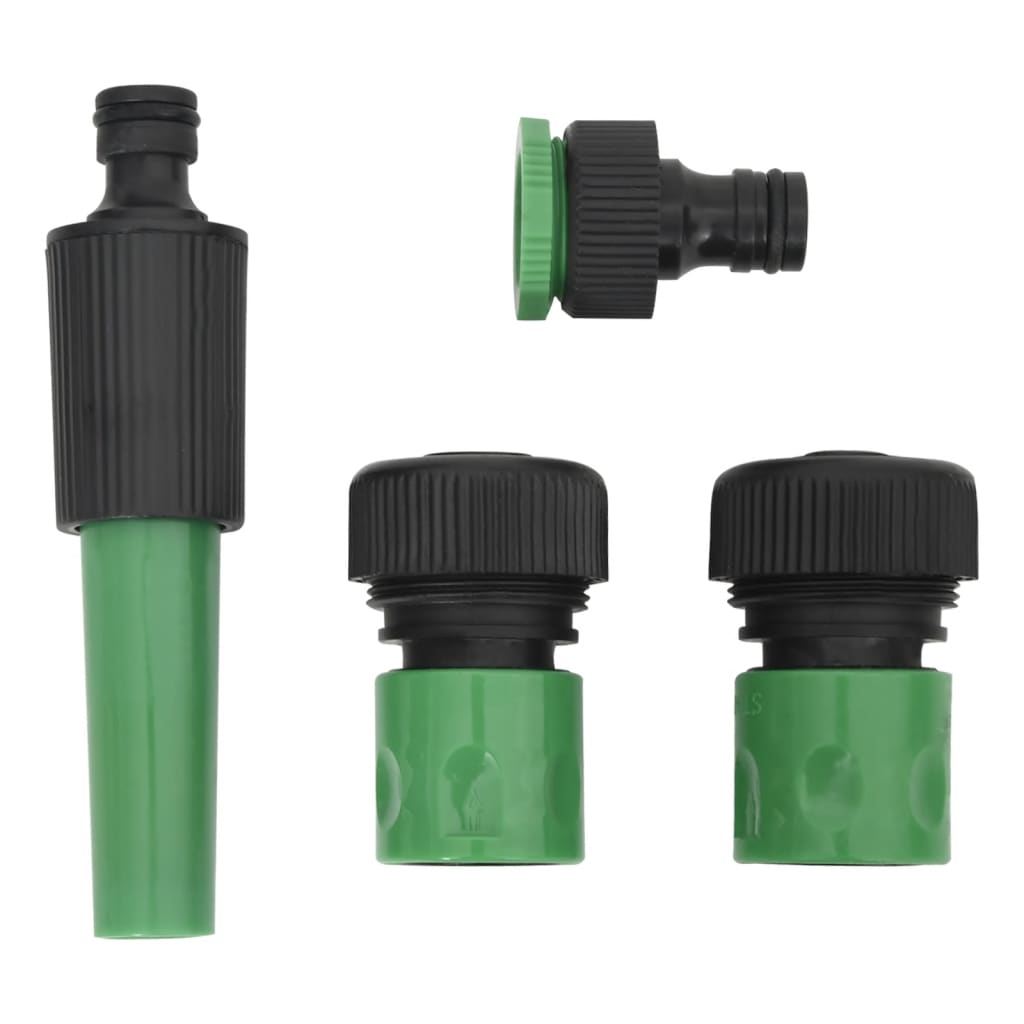 vidaXL Gartenschlauch mit Kupplung-Set Grün 0,75" 50 m PVC