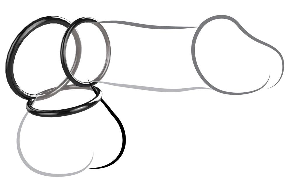 Fantasy C-Ringz - 3 Silicone Penis and Ball Rings