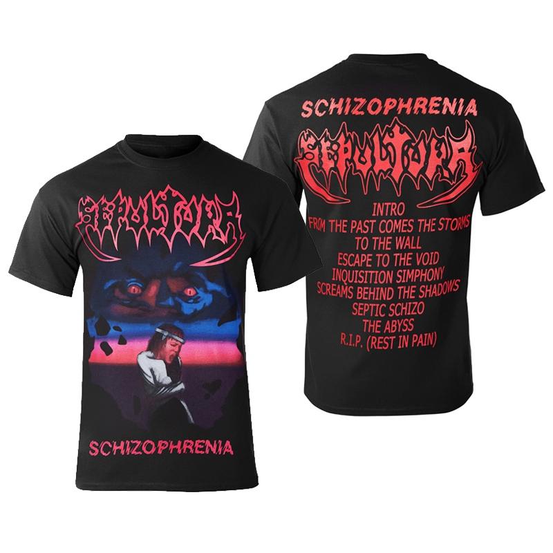 Hot SEPULTURA Band's Dark and Chaotic Speed Metal Rock Short-sleeved American Loose-fit Shirt By An International Fashion Brand