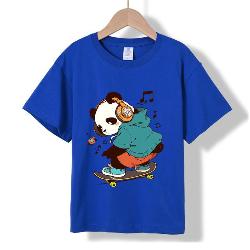 XH90 MINISO 2026 Summer New Printed Cotton Round Neck T-shirt for Children Aged 1-16, Boys and Girls
