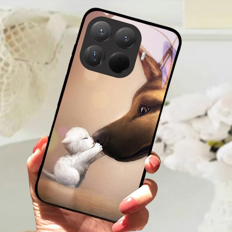 Чехол для Xiaomi 15T Pro Модный Закаленное Стекло Задняя Крышка Телефона Для Xiaomi 15TPro 15 T Xiaomi15T Защитный Чехол Fundas Coque