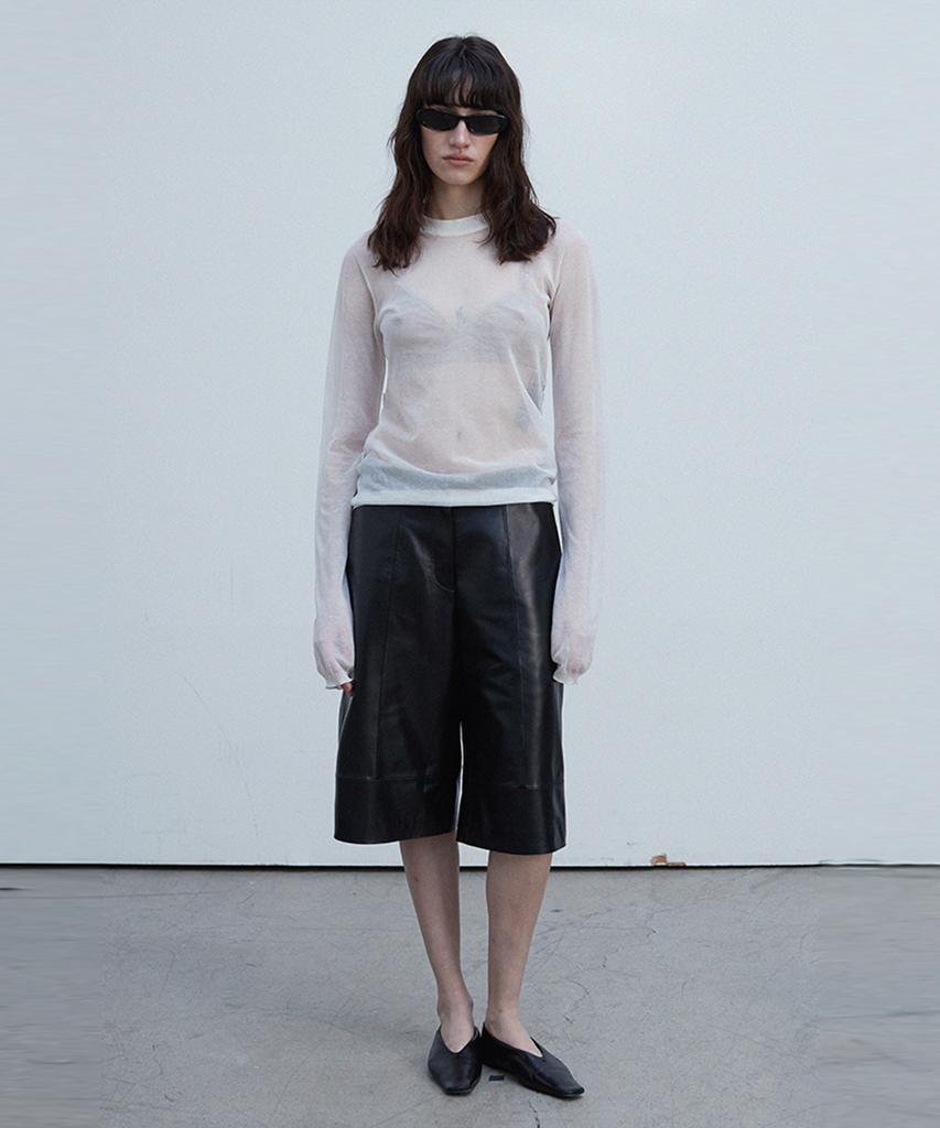 Beleudemaleu 26Ss Lambskin Bermuda Pants