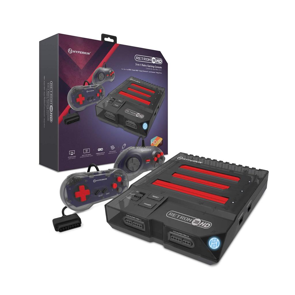 Hyperkin RetroN 3 HD 3-in-1 Retro Gaming Console for NES, Super Famicom, and Genesis/Mega Drive (Space Black) - Sega Genesis