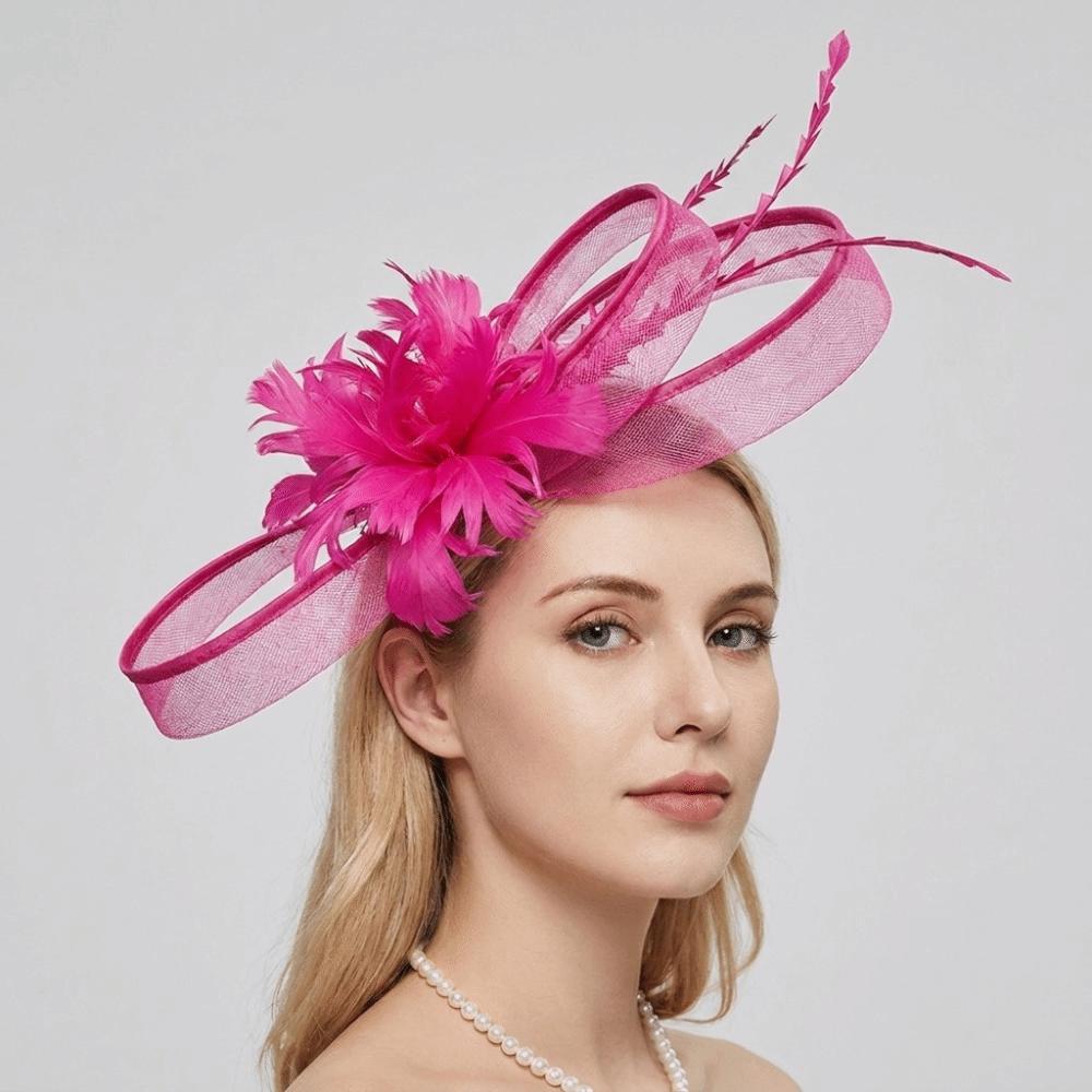 Feather Vintage Fascinator Hat Flower Small Top Hat Exquisite Masquerade Headpiece  Wedding