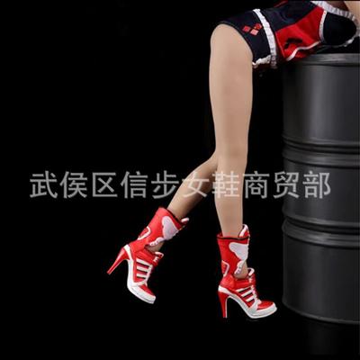 Женские ботильоны для косплея, реквизит для костюмов, аксессуары для взрослых, обувь, ботинки для девочек, женские белые короткие ботинки на высоком каблуке для Хэллоуина