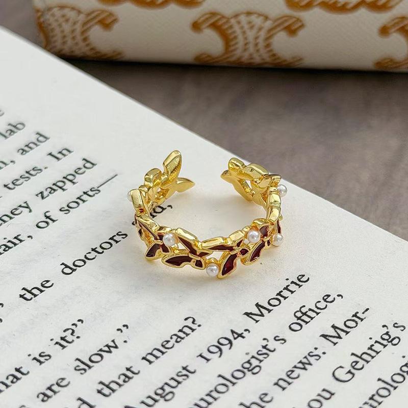 Новогоднее Анкара Красная Капля Масла Кольцо Удачи Zir*****Pen Ретро Легкая Роскошь Нишевый Премиальный Чувственный Кольцо на Указательный Палец Женское