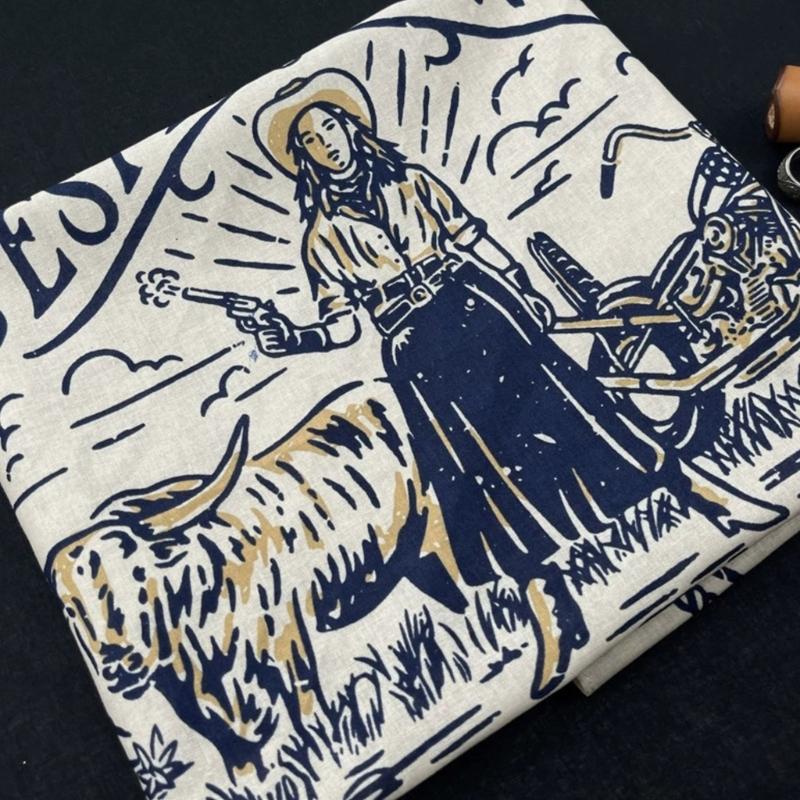 Хип-хоп банданы-обертки для волос, платки для головы с узором Дикого Запада, изысканные головные платки, головные платки, реквизит для фото