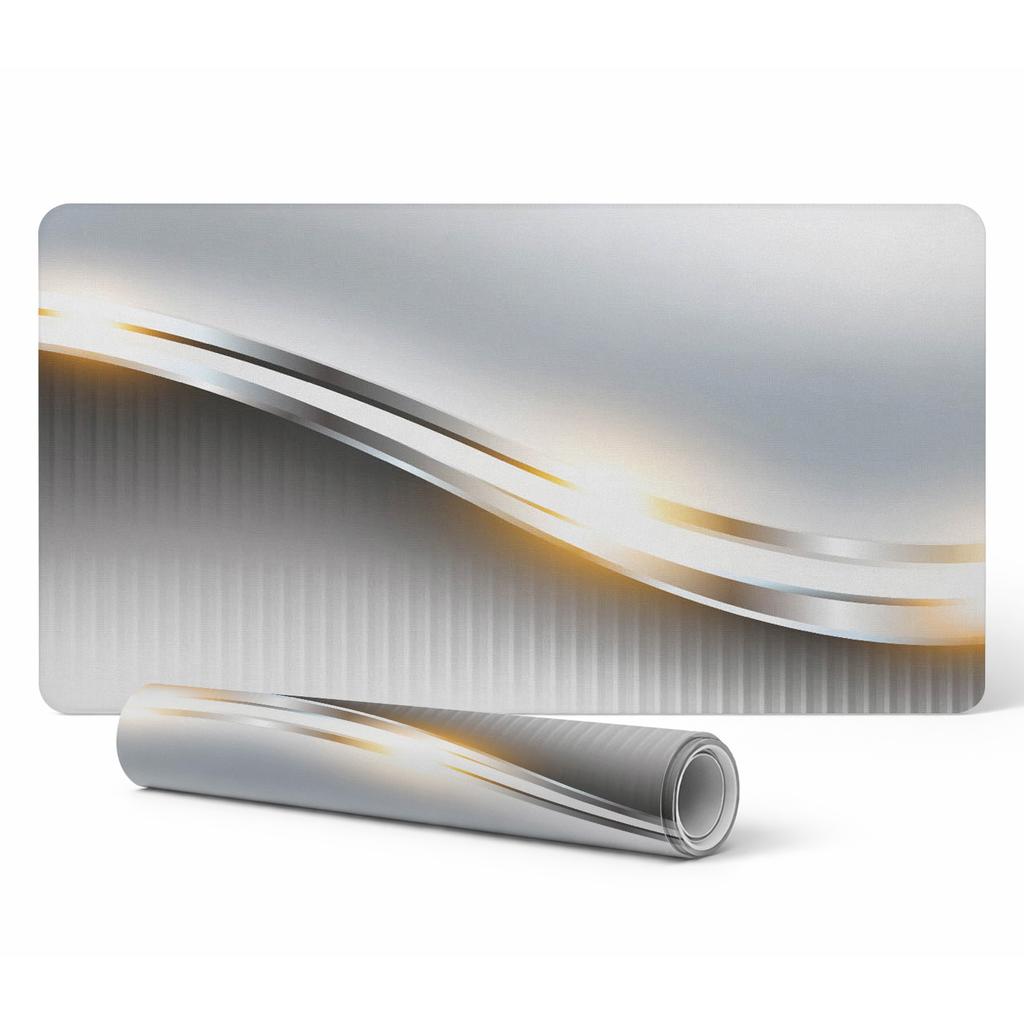Durable Anti-Slip Desk Mat with Wavy Lines and Stripes 90x45 cm