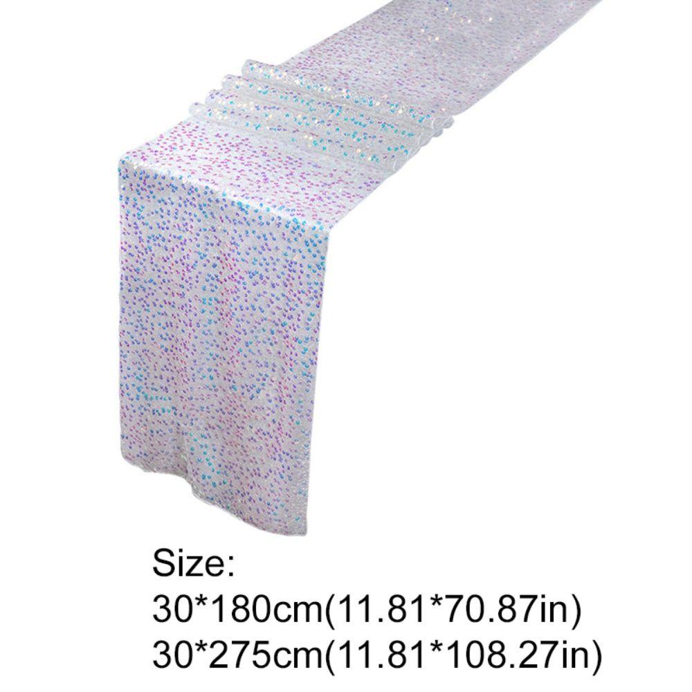 Glitter Mermaid Theme Table Runner Rectangular Table Cover Gorgeous Table Cloth  Wedding