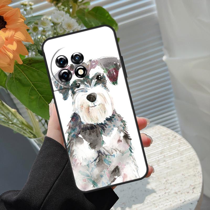 Schnauzer Puppy Dog Art Case For OnePlus 10 Pro 15 13 12 11 13T 15R 13R 10R 10T 8T Nord CE 5 4 2 3 Lite N20 N30 Cover